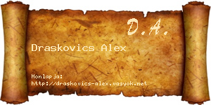 Draskovics Alex névjegykártya